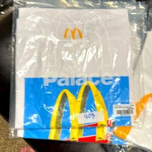 Palace and McDonald’s, limited edition, white and yellow size medium and large